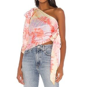 Lovers + Friends Pink Del Mar Top